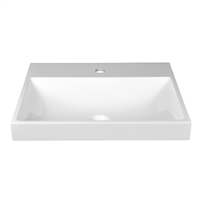 Ekskluzywna prostokątna umywalka konglomeratowa wpuszczana w blat Dext Plus 50 NanoShine D-5040 apm Produkt 50x40 cm
