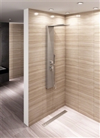 REA Panel natryskowy 9750 Silver stal nierdzewna aluminium