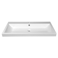 Ekskluzywna prostokątna umywalka konglomeratowa wpuszczana w blat meblowa Fonda 80 NanoShine F-8040 apm Produkt 80x40 cm