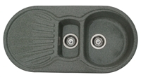 Anfra Zlewozmywak Kwarcowy ZKW 01 1,5-komory z ociekaczem owalny 92x46 cm